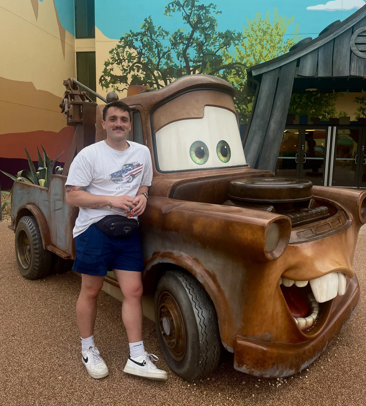 Patriot Travel founder visiting a Disney theme park